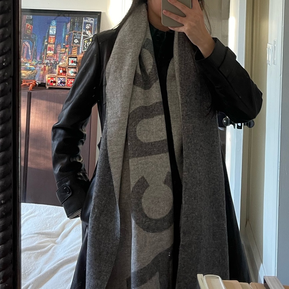 Acne Studios Gray Wool Scarf